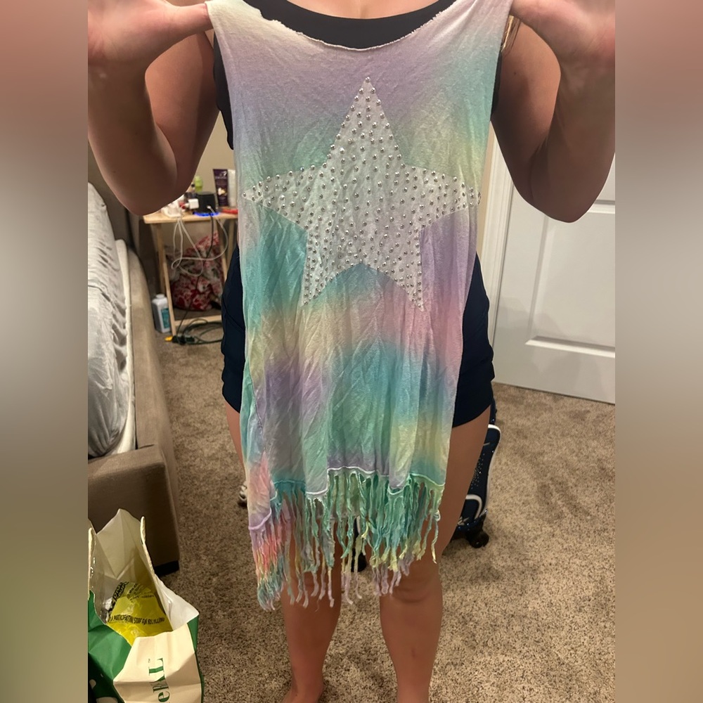 kids tie die cover up (M-L)